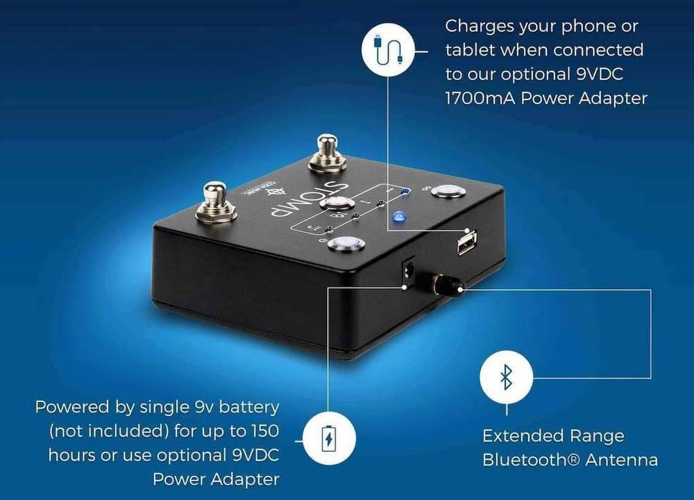 The Coda Music Technologies STOMP pedal has dual power options